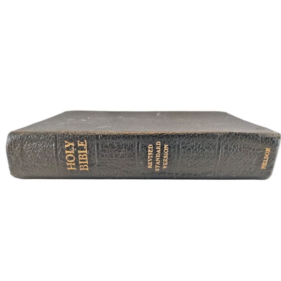 Holy Bible Revised Standard Version RSV Nelson 1952 Faux Leather Black - Picture 1 of 16